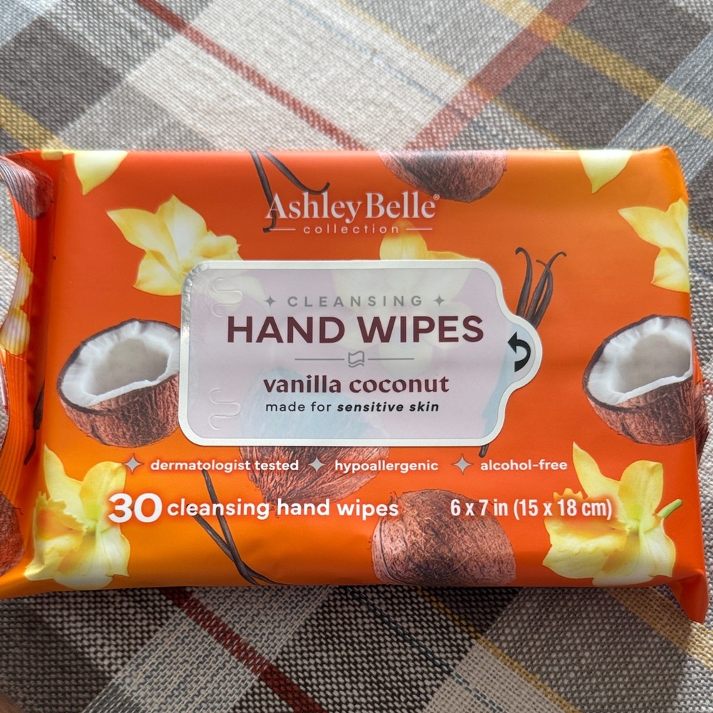 Ashley Belle Cleansing Hand Wipes - Vanilla Coconut